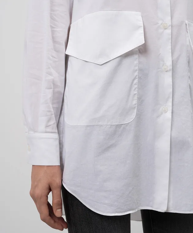 Simonetta Ravizza Blusa bianca con asimmetria AZALS